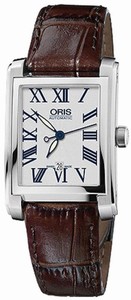 Oris Self Winding Automatic Brushed With Polished Stainless Steel Silver Dial Band Watch #56176564071LS (Women Watch)