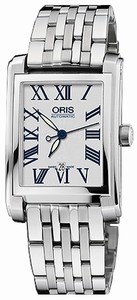 Oris Rectangular Date Automatic Roman Numerals Dial Stainless Steel Watch #56176564071MB (Women Watch)