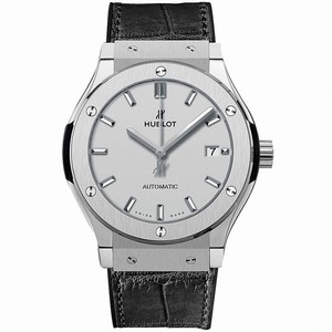 Hublot Automatic Date Titanium Case Black Leather Watch # 565.NX.2610.LR (Men Watch)