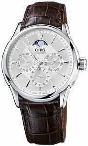 Oris Self Winding Automatic Brushed And Polished Stainless Steel Silver Dial Band Watch #58175924091LS (Men Watch)