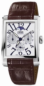 Oris Self Winding Automatic Brushed With Polished Stainless Steel Silver Dial Band Watch #58176584061LS (Men Watch)