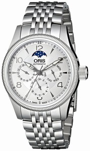 Oris Silver Dial Stainless Steel Band Watch #58276784061MB (Men Watch)
