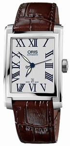 Oris Self Winding Automatic Brushed With Polished Stainless Steel Silver Dial Band Watch #58376574071LS (Men Watch)
