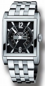 Oris Culture Rectangular Titan Day Date Mens Watch # 58576227064MB