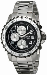 Invicta Black Dial Stainless Steel Band Watch #6000 (Men Watch)