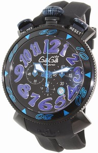 GaGa Milano Swiss quartz Dial color Black Watch # 6054.1 (Men Watch)