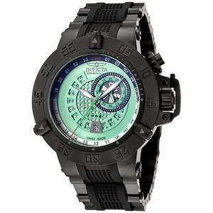 Invicta Green Dial Black-ion-plated-stainless-steel Band Watch #6171 (Men Watch)