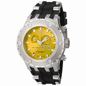 Invicta Swiss Quartz Yellow Watch #6208 (Men Watch)