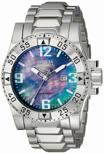 Invicta Black Mother Of Pearl Quartz Watch #6245 (Men Watch)