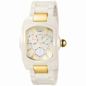 Invicta White Dial Corian Band Watch #6301 (Women Watch)