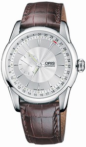 Oris Self Winding Automatic Polished With Brushed Steel Silver Dial Band Watch #64475974051LS (Men Watch)