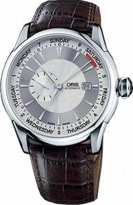 Oris Artelier Skeleton Pointer Day Men's Watch # 64575964051LSFC