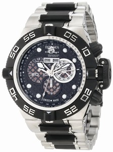 Invicta Black Dial Stainless Steel Band Watch #6537 (Men Watch)