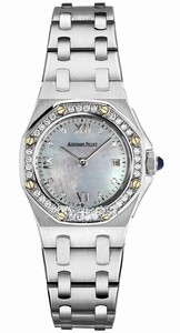 Audemars Piguet Quartz 18kt White Gold Mother Of Pearl Dial Brushed 18kt White Gold Band Watch #67451BC.ZZ.1108BC.01 (Women Watch)