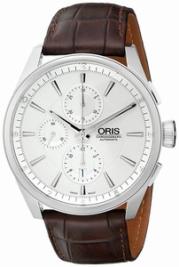 Oris Automatic Chronograph Date Brown Leather Watch #67476444051LS (Men Watch)