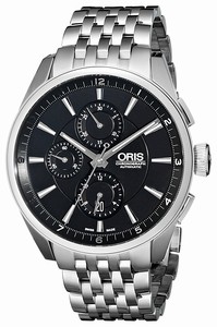 Oris Black Dial Stainless Steel Band Watch #67476444054-0782280 (Men Watch)