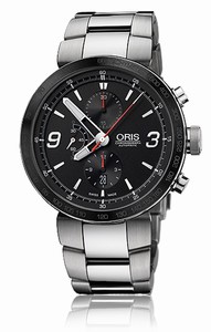 Oris TT1 Chronograph Automatic Black Dial Date Stainless Steel Watch #67476594174MB (Men Watch)