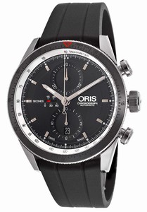 Oris Artix GT Chronograph Automatic Black Dial Black Rubber Watch# 67476614154RS (Men Watch)