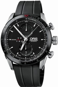 Oris Artix GT Chronograph Automatic Black Dial Black Rubber Watch# 67476614434RS (Men Watch)