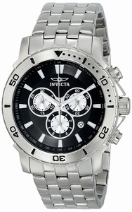 Invicta Black Dial Stainless Steel Band Watch #6789 (Men Watch)