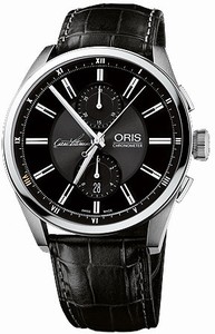 Oris Self Winding Automatic Brushed With Polished Stainless Steel Black Dial Band Watch #68376444084LS (Men Watch)