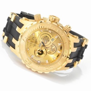 Invicta Swiss Made Ronda 5050.E Quartz Chronograph Gold Watch #6905 (Men Watch)