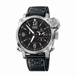 Oris BC4 Flight Timer Automatic Black Dial Date Black Leather Watch# 69076154164LSFC (Men Watch)