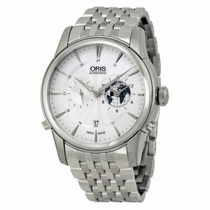 Oris White Automatic Watch #690-7690-4081MB (Men Watch)