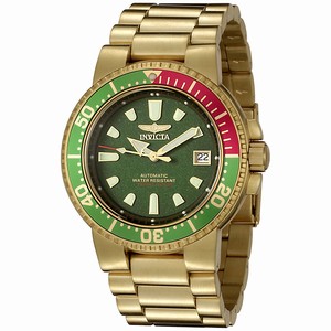 Invicta Green Dial Stainless Steel Band Watch #6931 (Men Watch)