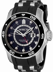 Invicta Pro Diver Quartz Analog Date Black Dial Polyurethane Strap Watch # 6987 (Men Watch)