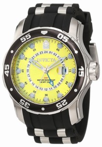 Invicta Swiss Quartz Yellow Watch #6988 (Men Watch)