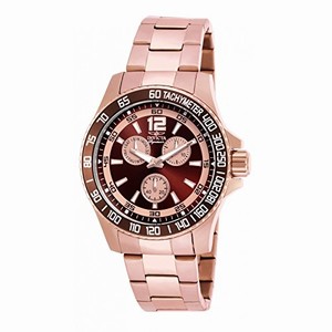 Invicta Brown And Rose Quartz Watch #7010 (Men Watch)