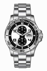 Invicta Silver And Black Dial Unidirectional Rotating Stainless Steel Band Watch #7013 (Men Watch)