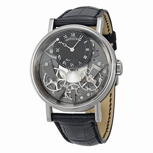 Breguet Hand Wind Dial Color Black And Grey Skeleton Watch #7057BB/G9/9W6 (Men Watch)