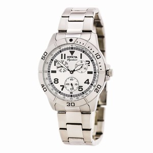 Invicta Silver Dial Uni-directional Rotating Stainless Stee Band Watch #7078 (Men Watch)