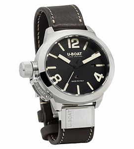 U-Boat Classico Automatic Black Dial Date Dark Brown Leather 53mm Watch# 7120 (Men Watch)