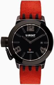 U-Boat Classico Automatic Black Diamond Dial Ceramic Case 42mm Watch# 7124_u_boat (Women Watch)