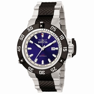 Invicta Blue Dial Black Band Watch #7256 (Men Watch)