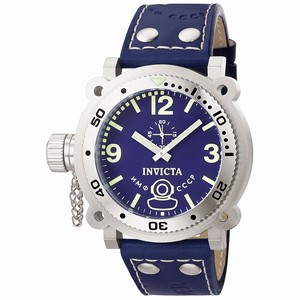 Invicta Signature Quartz Analog Blue Leather Watch # 7272 (Men Watch)