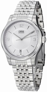 Oris Silver Dial Stainless Steel Band Watch #73375784031MB (Men Watch)