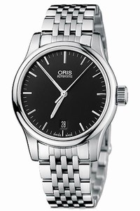 Oris Classic Automatic Black Dial Date Stainless Steel Watch #73375784054MB (Men Watch)