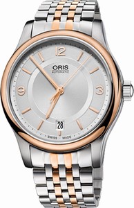 Oris Automatic Date Two Tone Stainless Steel Watch # 73375784331MB (Men Watch)