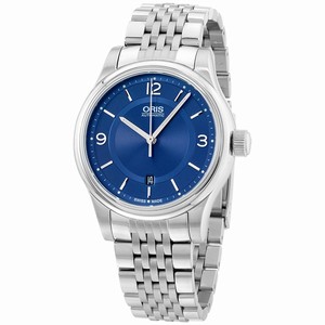Oris Blue Dial Stainless Steel Band Watch #73375944035MB (Men Watch)