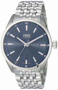 Oris Blue Dial Stainless Steel Band Watch #73376424035MB (Men Watch)