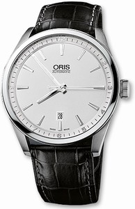 Oris Self Winding Automatic Brushed With Polished Stainless Steel Silver Dial Band Watch #73376424051LS (Men Watch)