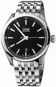 Oris Artix Date Automatic Black Dial Stainless Steel Watch #73376424054MB (Men Watch)