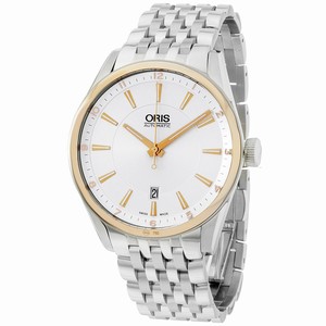 Oris Silver Dial Stainless Steel Band Watch #73376426331MB (Men Watch)