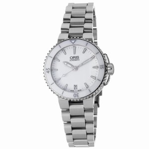 Oris Aquis Date Automatic White Dial Stainless Steel Watch #73376524156MB (Women Watch)