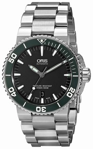 Oris Grey Dial Second-hand Luminous Screw-down-crown Water-resistant Watch #73376534137MB (Men Watch)