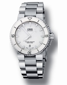Oris Aquis Date Automatic White Dial Stainless Steel Watch# 73376534156MB (Men Watch)